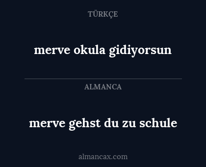 merve okula gidiyorsun - merve gehst du zu schule