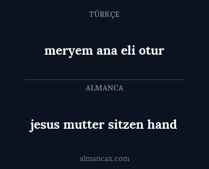 jesus mutter sitzen hand - meryem ana eli otur