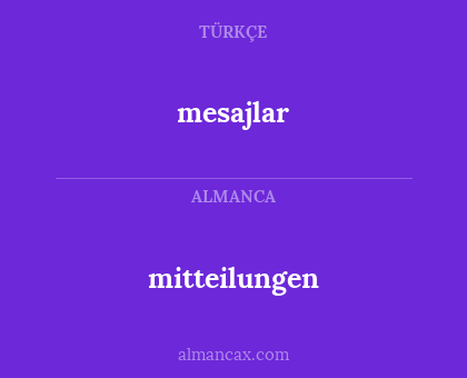 mesajlar - mitteilungen