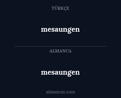 mesaungen - mesaungen
