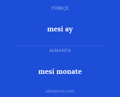 mesi monate - mesi ay