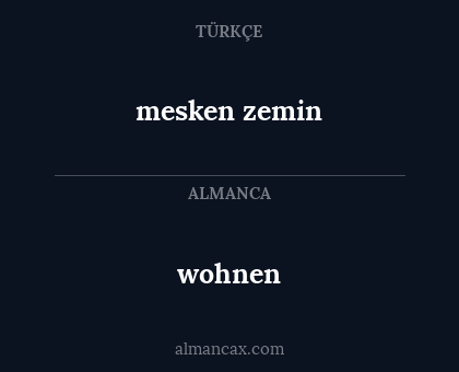wohnen - mesken zemin