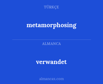 metamorphosing - verwandet