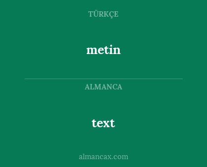 text - metin