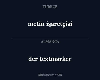 der textmarker - metin işaretçisi