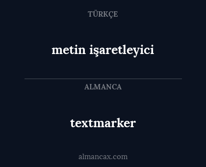textmarker - metin işaretleyici