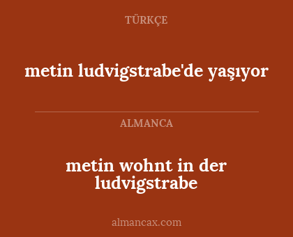 metin wohnt in der ludvigstrabe - metin ludvigstrabe'de yaşıyor