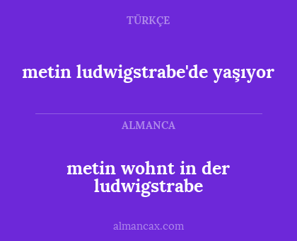 metin wohnt in der ludwigstrabe - metin ludwigstrabe'de yaşıyor