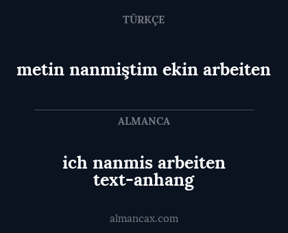 ich nanmis arbeiten text-anhang - metin nanmiştim ekin arbeiten