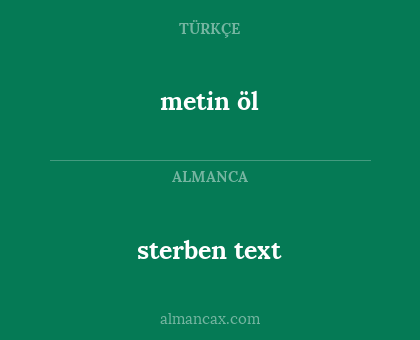 sterben text - metin öl
