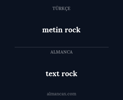 metin rock - text rock