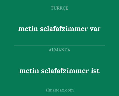 metin sclafafzimmer ist - metin sclafafzimmer var