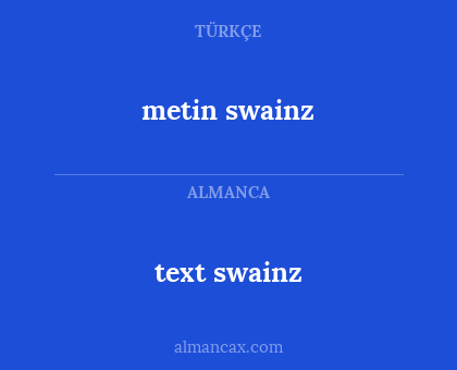 text swainz - metin swainz