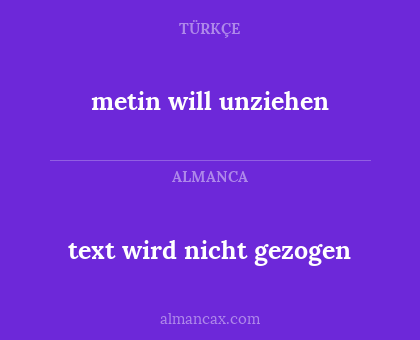 text wird nicht gezogen - metin will unziehen
