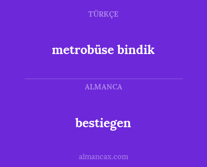 bestiegen - metrobüse bindik
