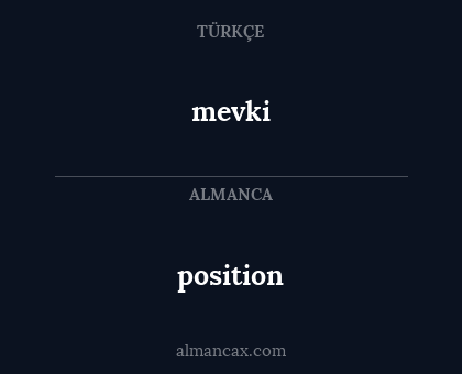 position - mevki
