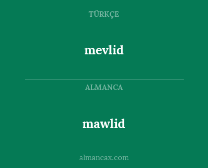 mevlid - mawlid
