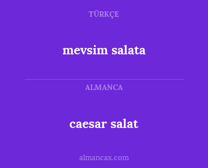 caesar salat - mevsim salata