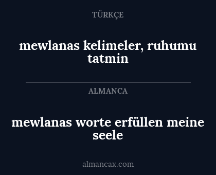 mewlanas worte erfüllen meine seele - mewlanas kelimeler, ruhumu tatmin