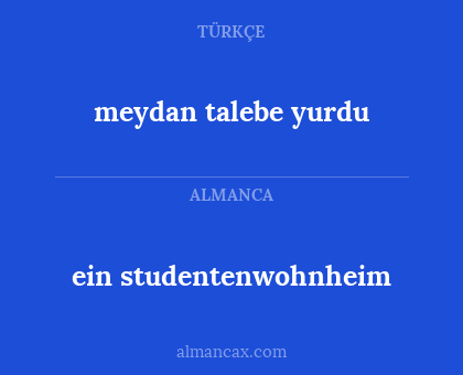 ein studentenwohnheim - meydan talebe yurdu