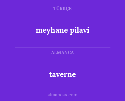 taverne - meyhane pilavi