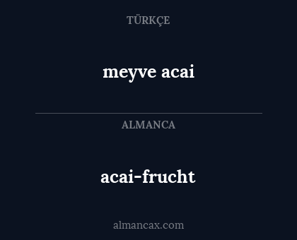 meyve acai - acai-frucht