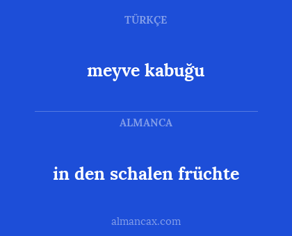 in den schalen früchte - meyve kabuğu