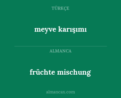 meyve karışımı - früchte mischung