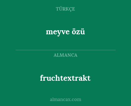 meyve özü - fruchtextrakt