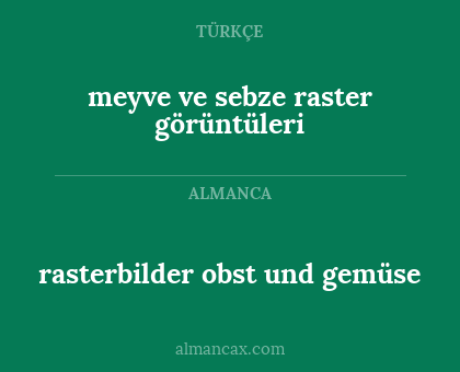 meyve ve sebze raster görüntüleri - rasterbilder obst und gemüse