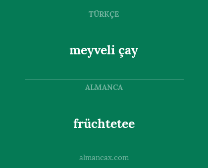 meyveli çay - früchtetee