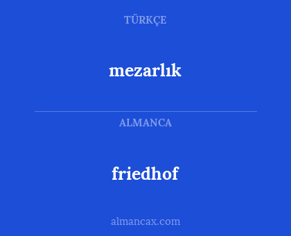 mezarlık - friedhof