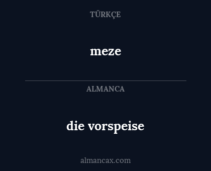 meze - die vorspeise