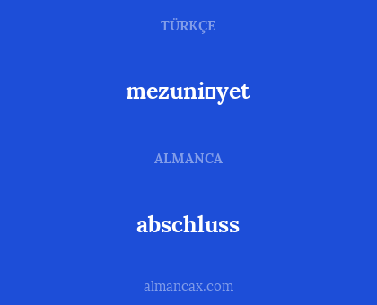 mezuni̇yet - abschluss