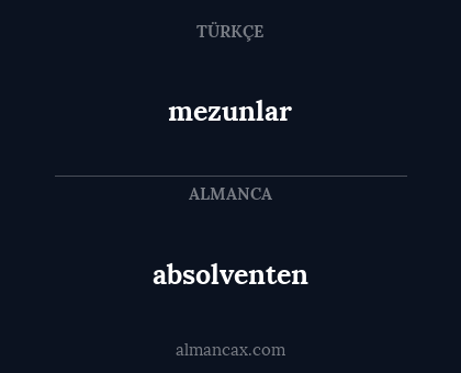 mezunlar - absolventen