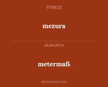 metermaß - mezura