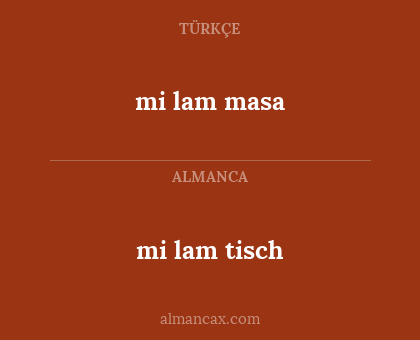 mi lam masa - mi
lam
tisch