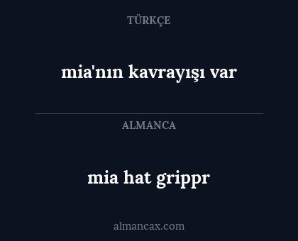 mia hat grippr - mia'nın kavrayışı var