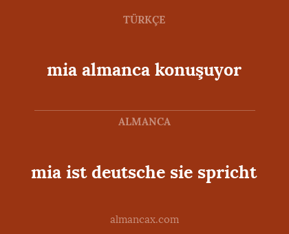 mia ist deutsche sie spricht - mia almanca konuşuyor