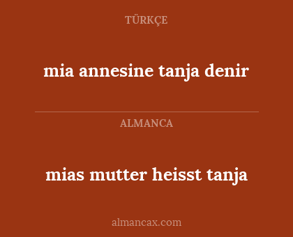 mias mutter heisst tanja - mia annesine tanja denir
