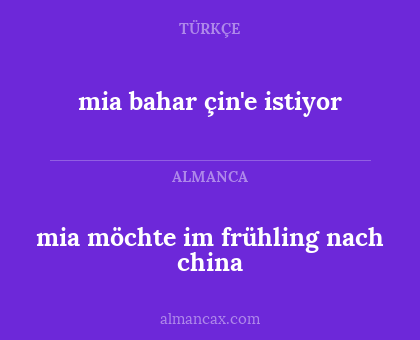 mia bahar çin'e istiyor - mia möchte im frühling nach china