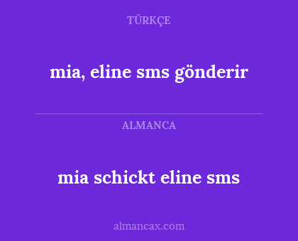 mia schickt eline sms - mia, eline sms gönderir