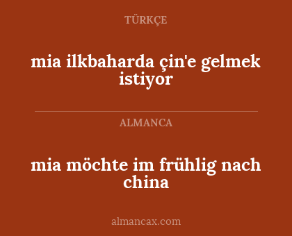 mia möchte im frühlig nach china - mia ilkbaharda çin'e gelmek istiyor