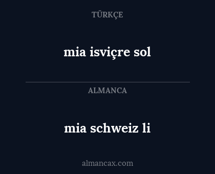 mia schweiz li - mia isviçre sol