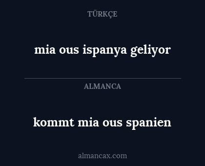 kommt mia ous spanien - mia ous ispanya geliyor
