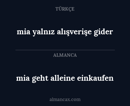 mia yalnız alışverişe gider - mia geht alleine einkaufen