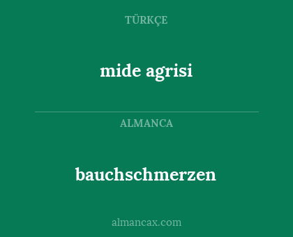 bauchschmerzen - mide agrisi
