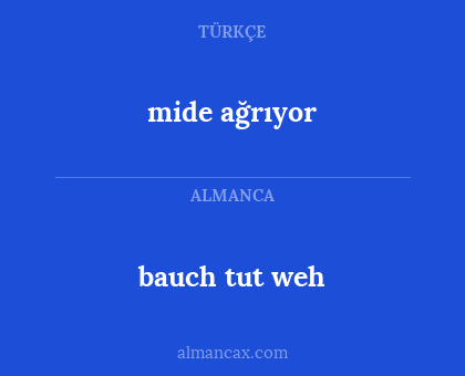 mide ağrıyor - bauch tut weh