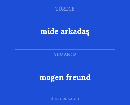 mide arkadaş - magen freund