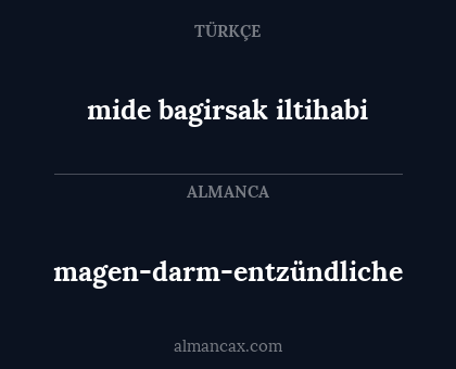 magen-darm-entzündliche - mide bagirsak iltihabi